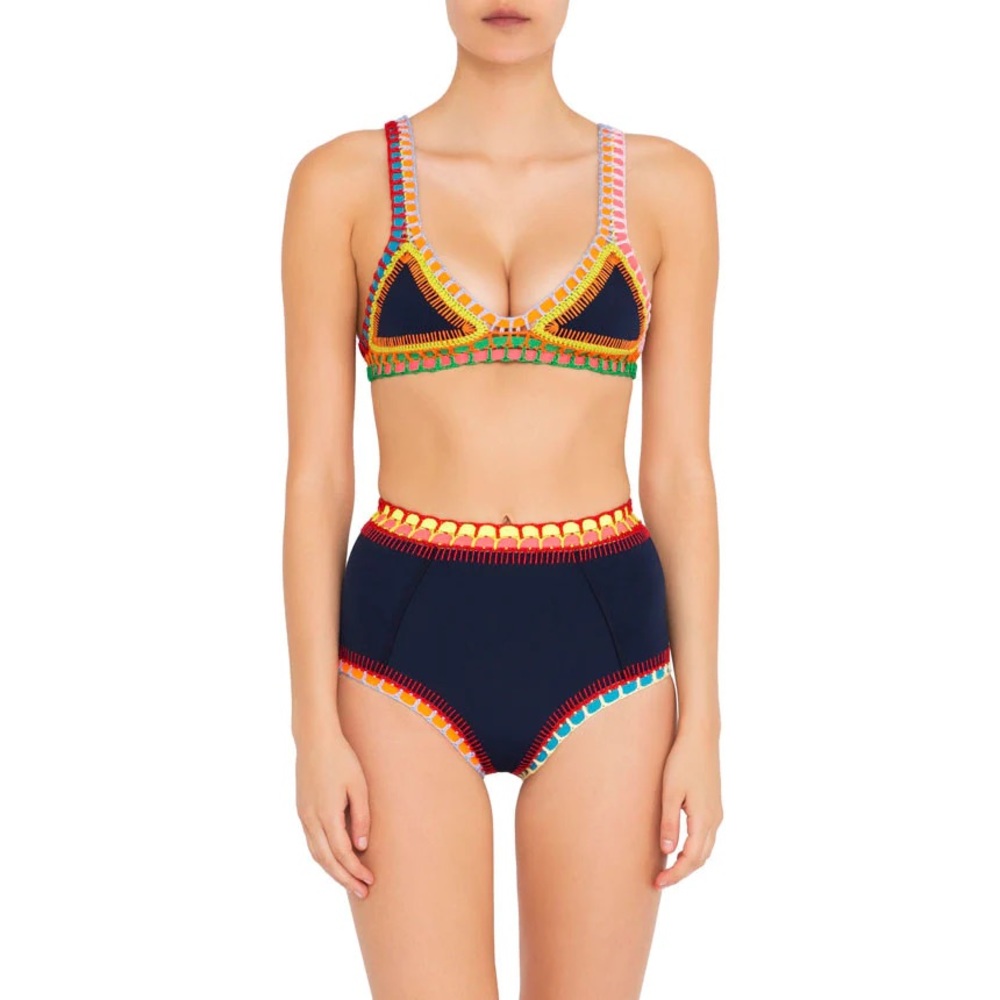 Kiini Tasmin Bikini Top and High Rise Bottom Set Size Small